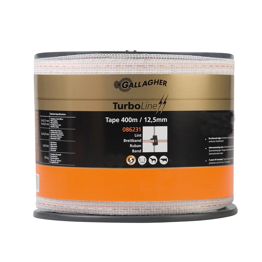 TurboLine tape 12.5 mm (white, 400 metres)