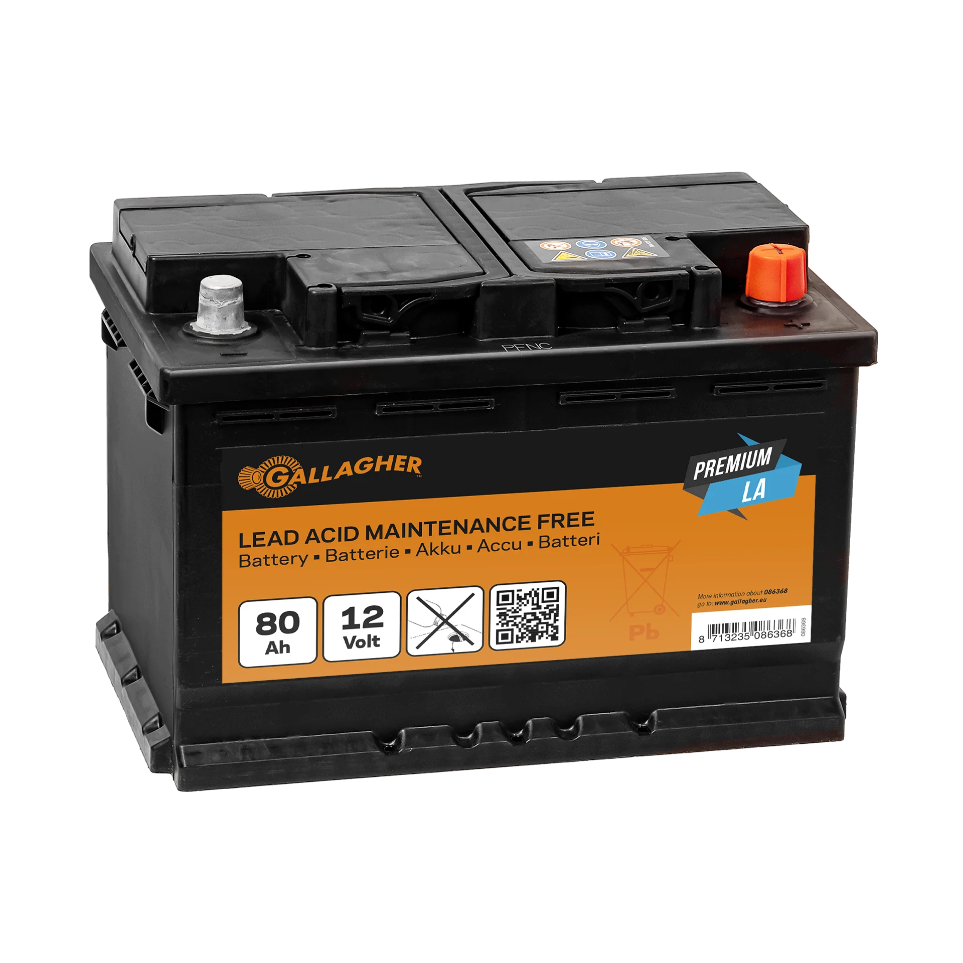 Premium Batterie plomb/acide 12 V/80 Ah - 278 x 175 x 190