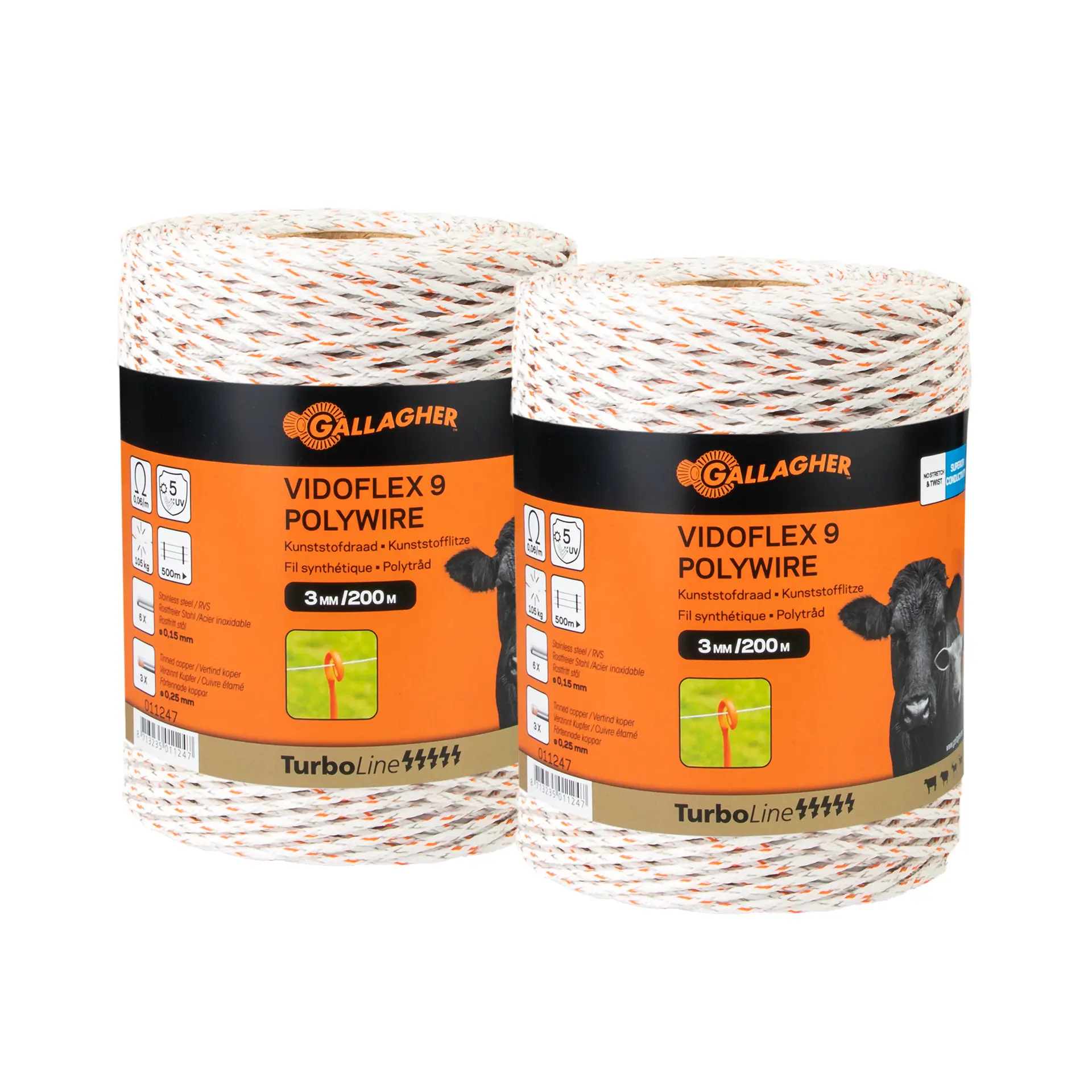 Vidoflex 9 TurboLine Plus (white, duo pack 2x 200 metres)