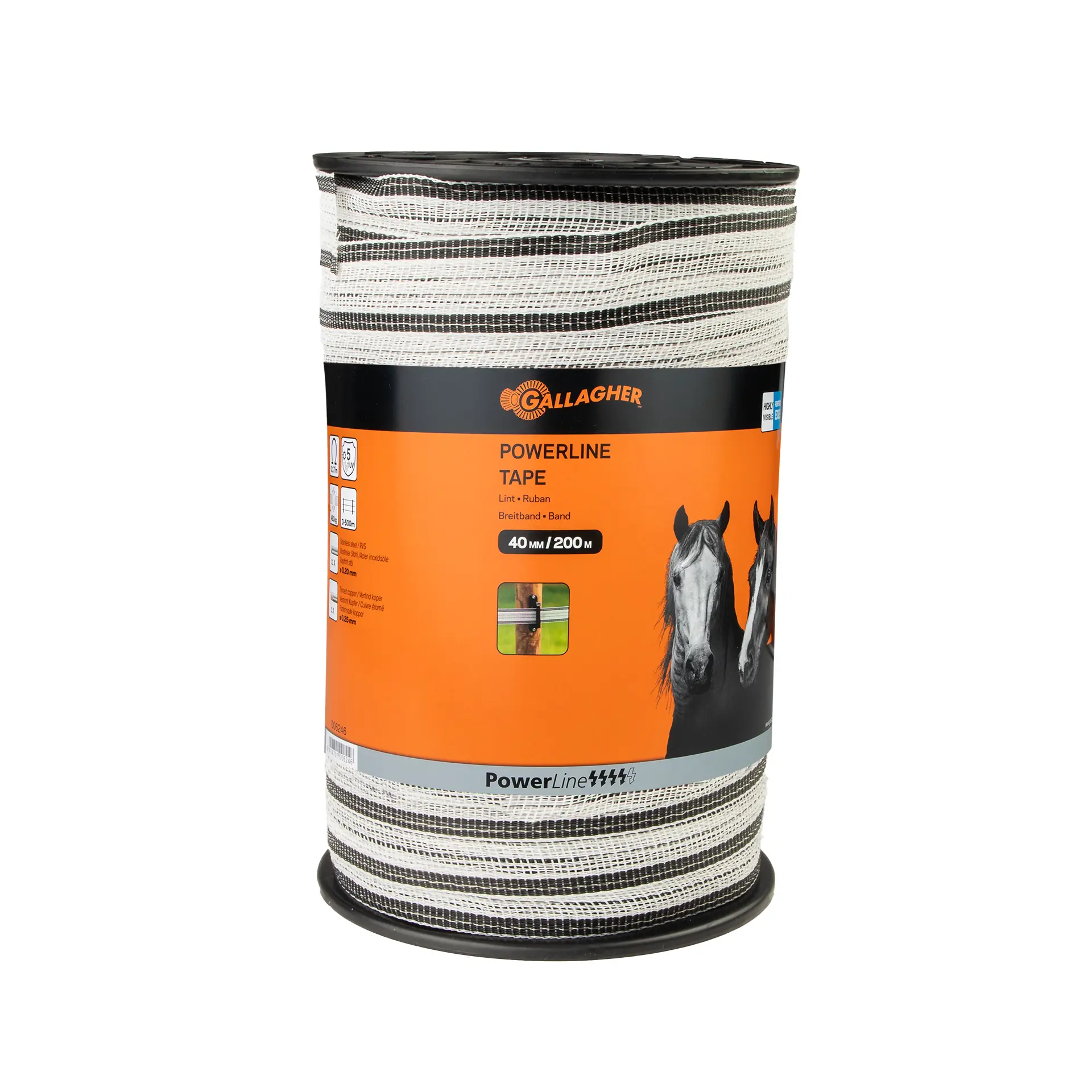 Ruban électrique PowerLine 40 mm (blanc, 200 mètres)