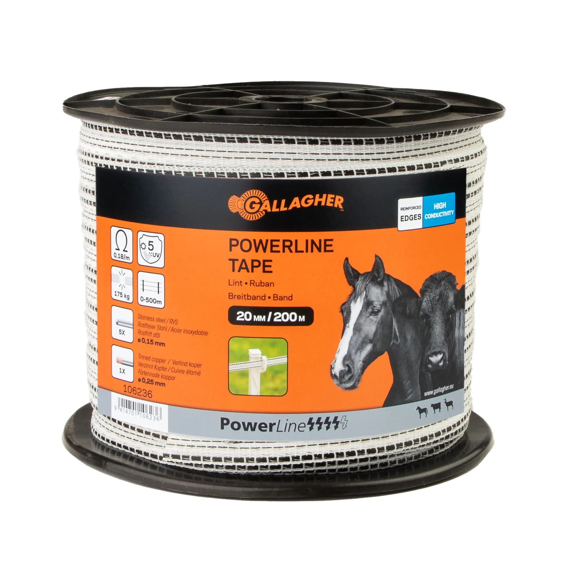 Nastro PowerLine 20mm - 200 m bianca