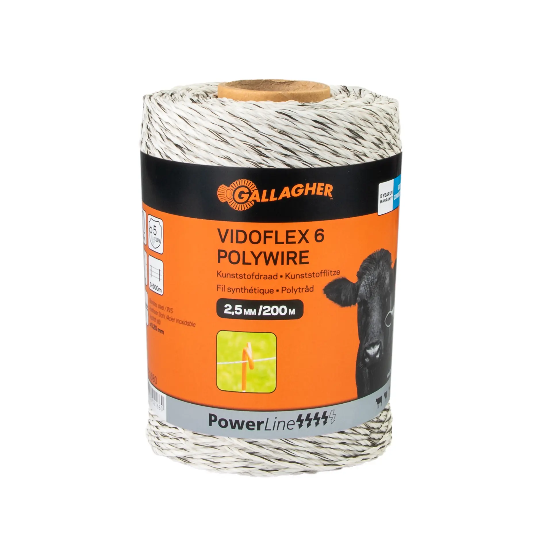 Vidoflex 6 Powerline (wit, 200 meter)