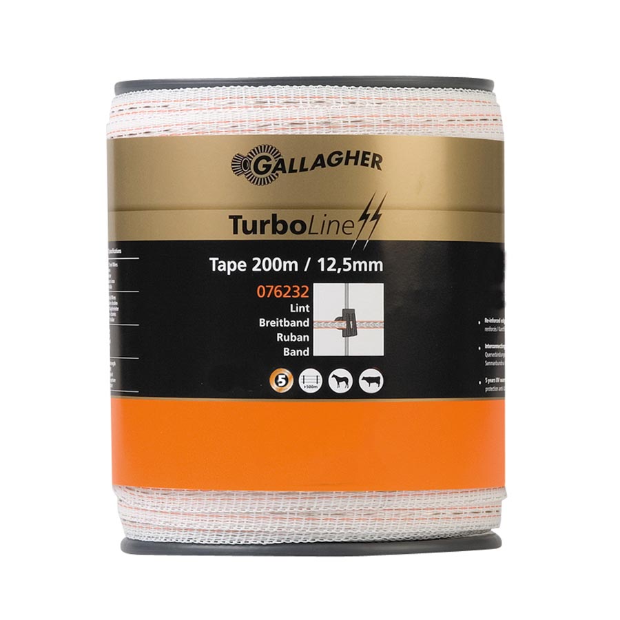 TurboLine-bånd 12,5mm hvid 200m