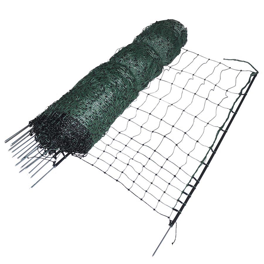 Poultry netting, green, single pin, 112cm, 50m