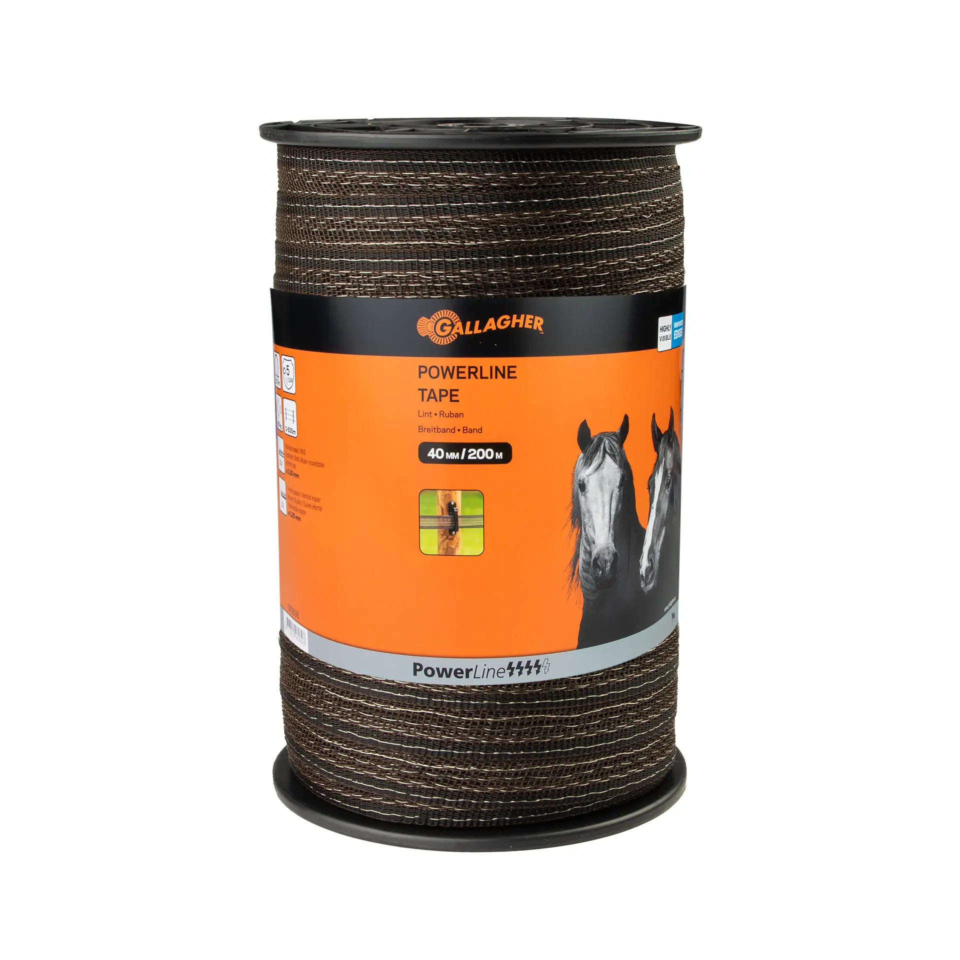 Ruban électrique PowerLine 40 mm (terra, 200 mètres)