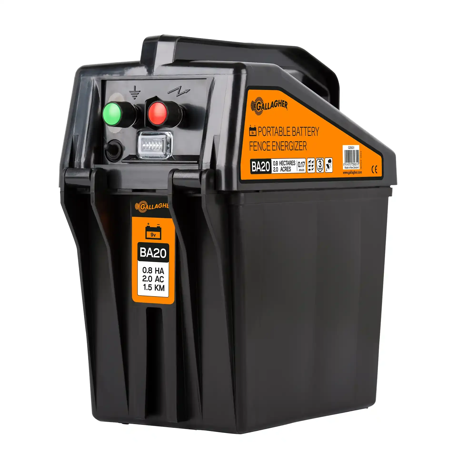 BA20 9V battery energiser (0.17J - 9V/12V) BA20 9V battery energiser (0.17J - 9V/12V)