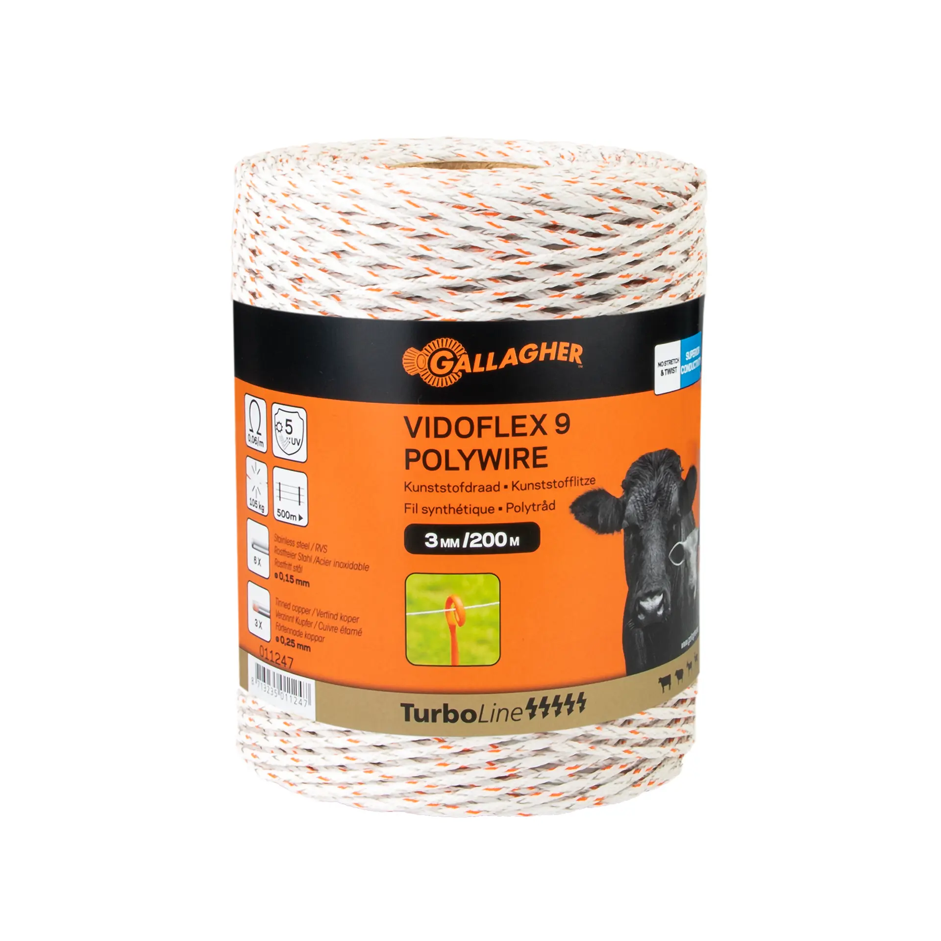 Vidoflex 9 TurboLine Plus (wit, 200 meter)