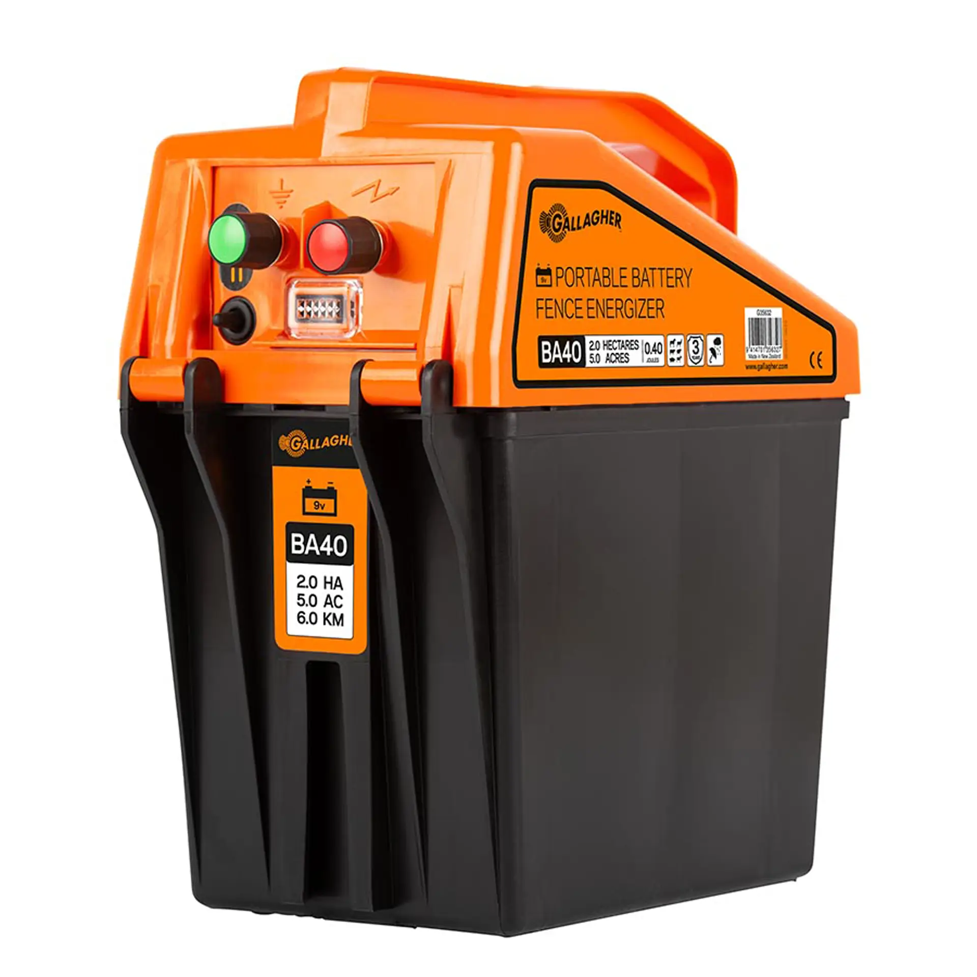 BA40 Électrificateur sur batterie 9 V (0,4 J - 9 V/12 V) BA40 Électrificateur sur batterie 9 V (0,4 J - 9 V/12 V)