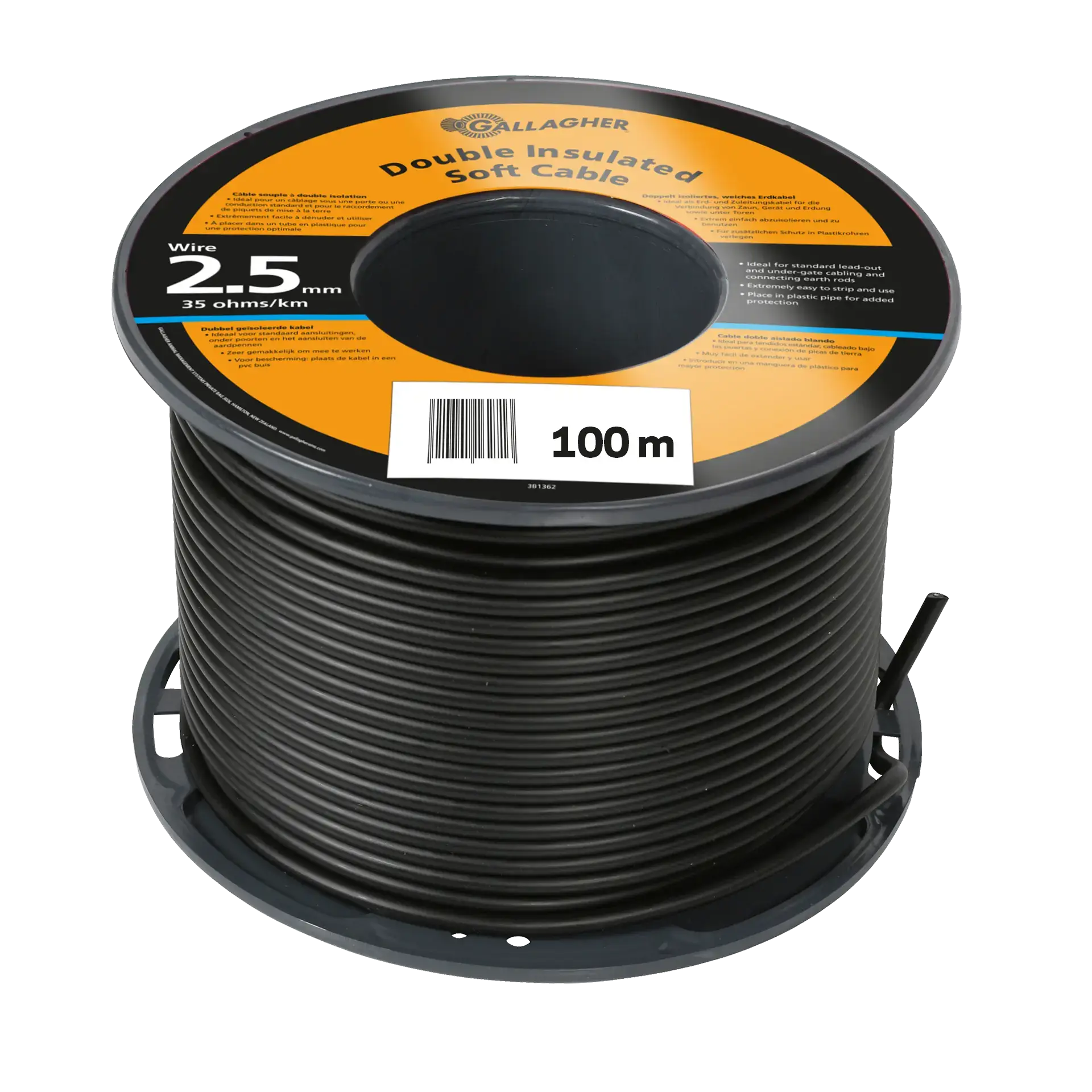 Câble de terre ø2,5mm (100 mètre) - 35 Ohm/1km Câble de terre ø2,5mm (100 mètre) - 35 Ohm/1km