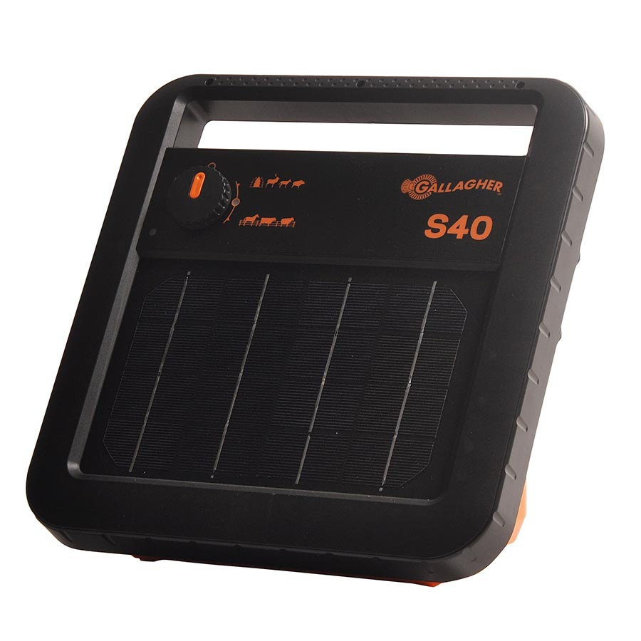 Gallagher S40 solar schrikdraadapparaat inclusief batterij (6 V - 10 Ah)