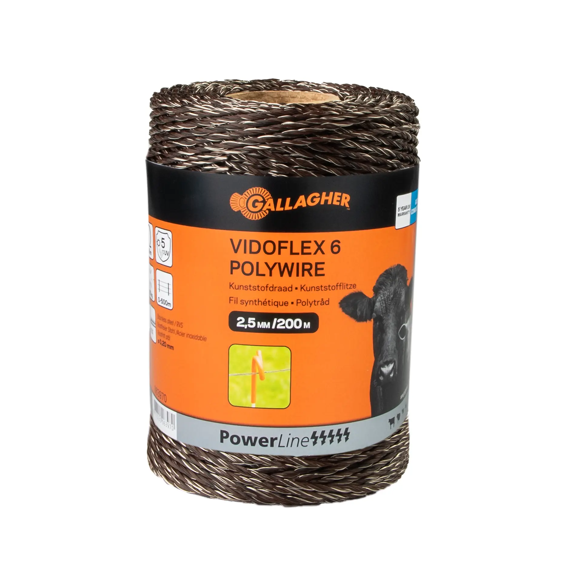 Vidoflex 6 Powerline (terra, 200 mètre)