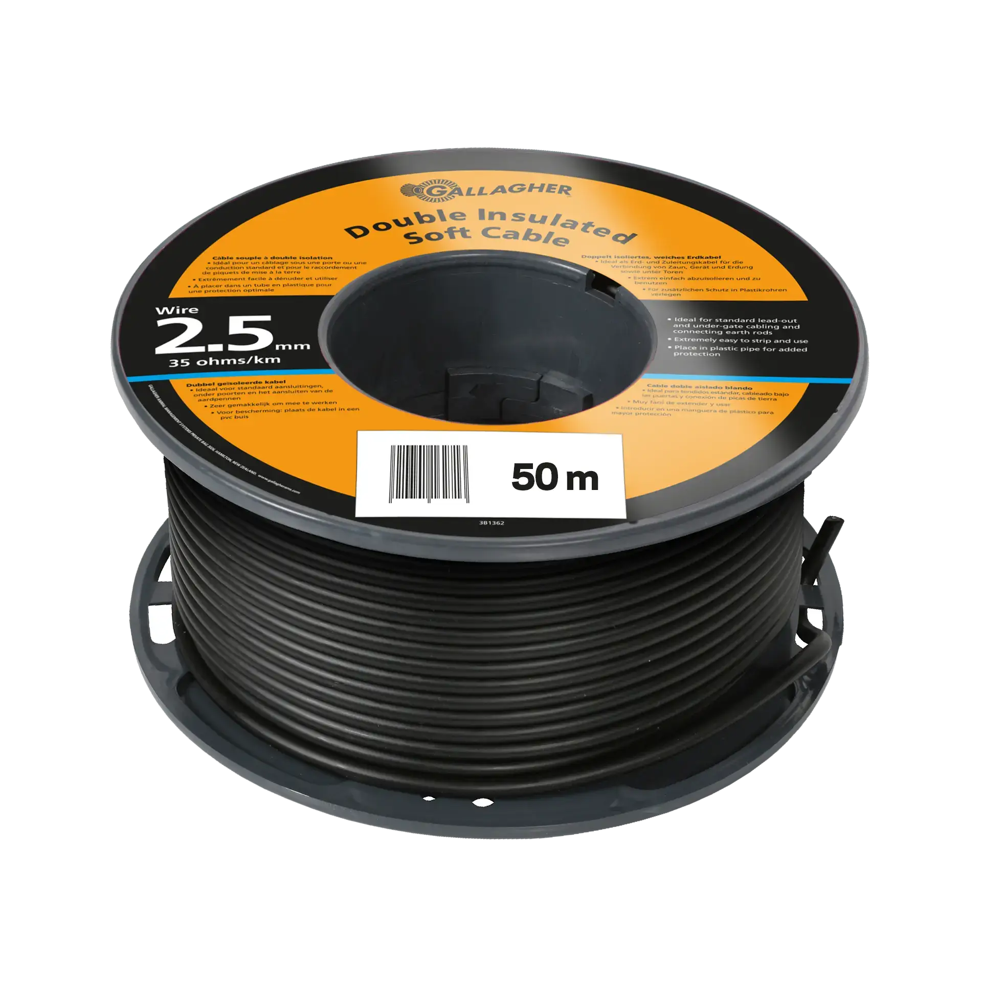 Erdkabel ø2,5mm (50 Meter) - 35 Ohm/1km Erdkabel ø2,5mm (50 Meter) - 35 Ohm/1km