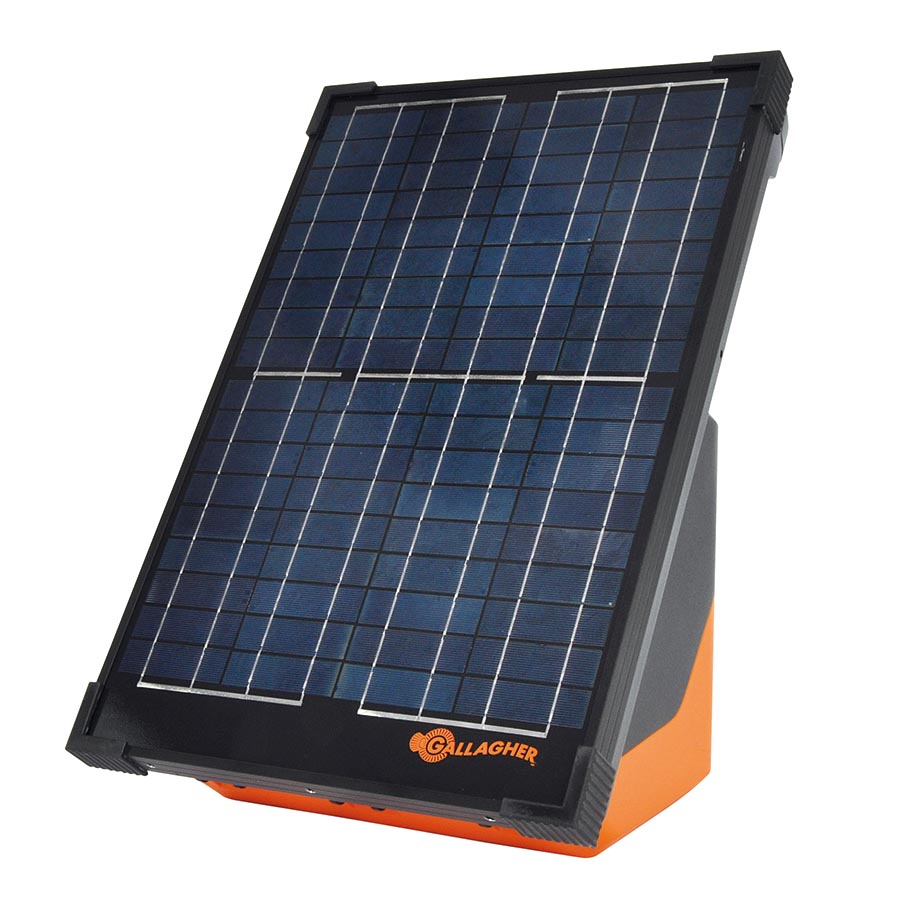 Gallagher S200 solar fence energiser incl. 2 batteries (2x 12 V - 7,2 Ah)