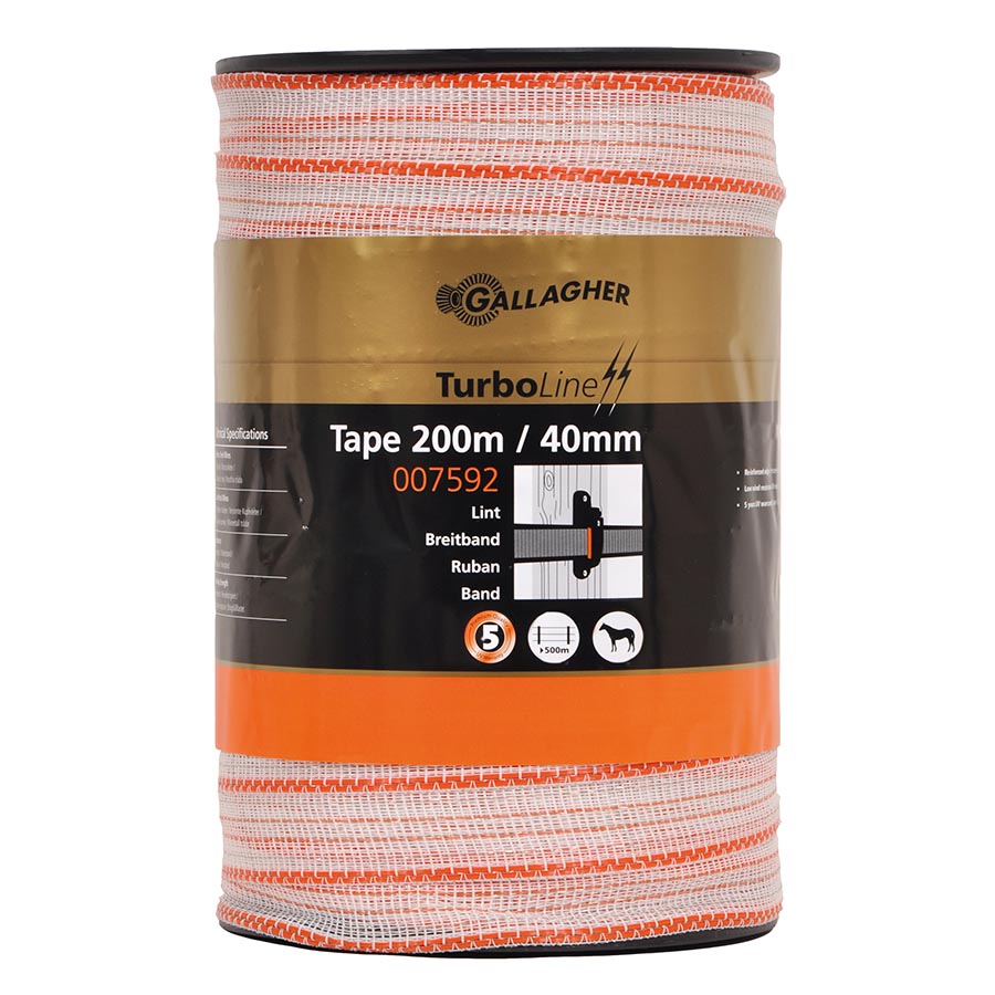 TurboLine tape 40 mm (white, 200 metres)