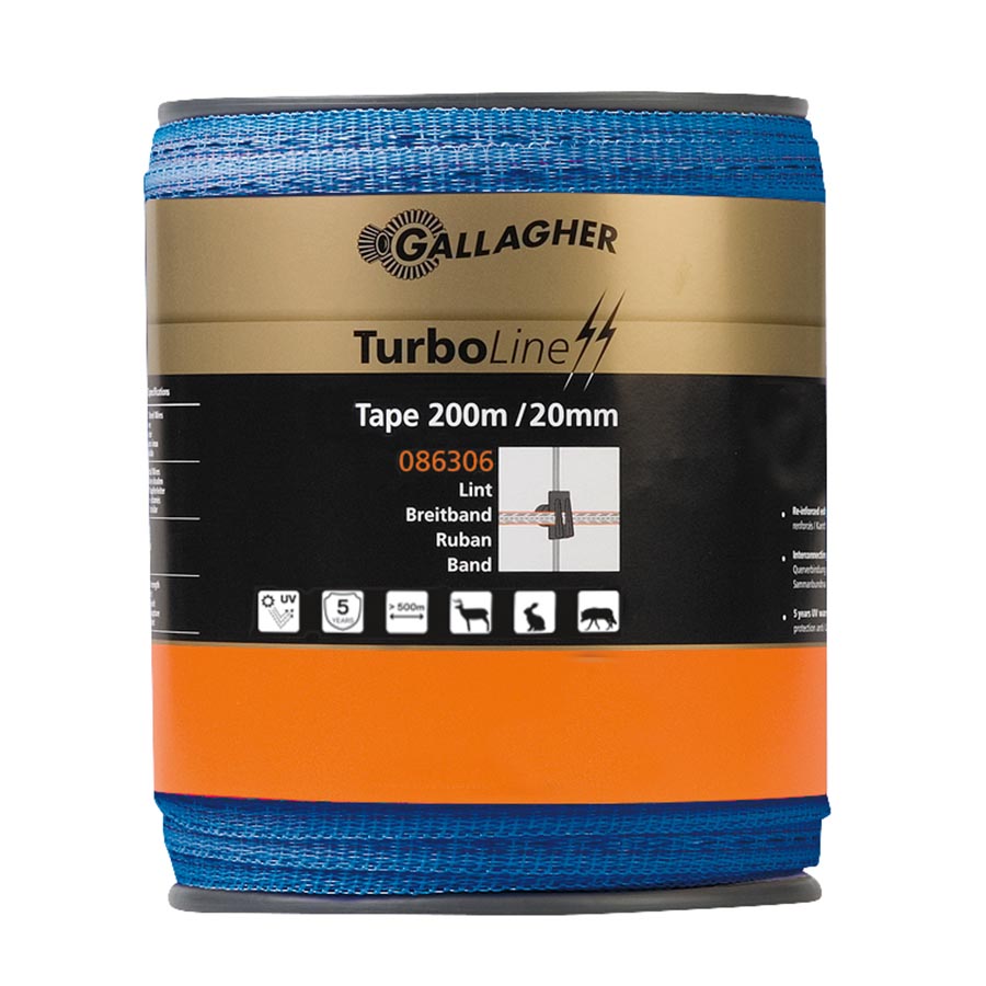 Ruban TurboLine 20 mm bleu 200 m