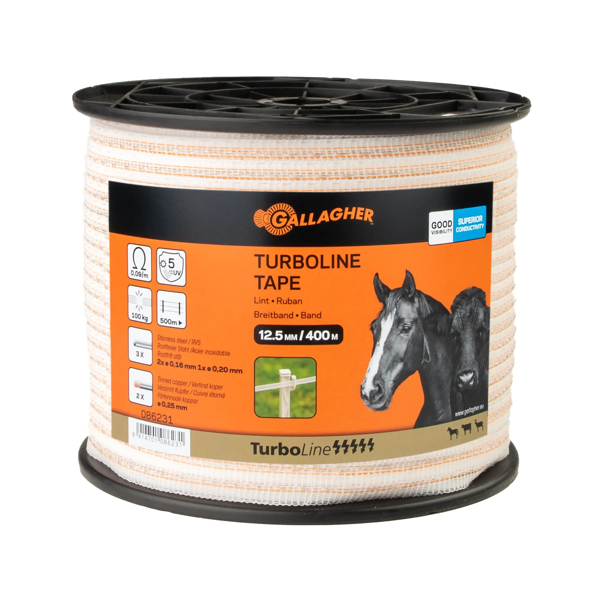 TurboLine lint 12,5 mm (wit, 400 meter) TurboLine lint 12,5 mm (wit, 400 meter)