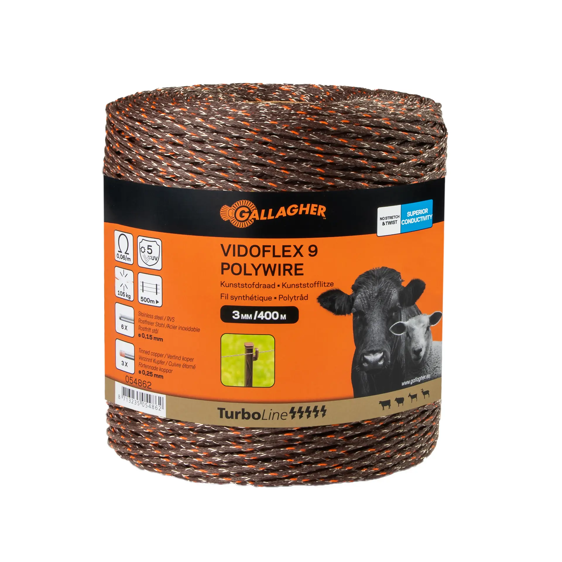 Vidoflex 9 TurboLine (terra, 400 meter) Vidoflex 9 TurboLine (terra, 400 meter)