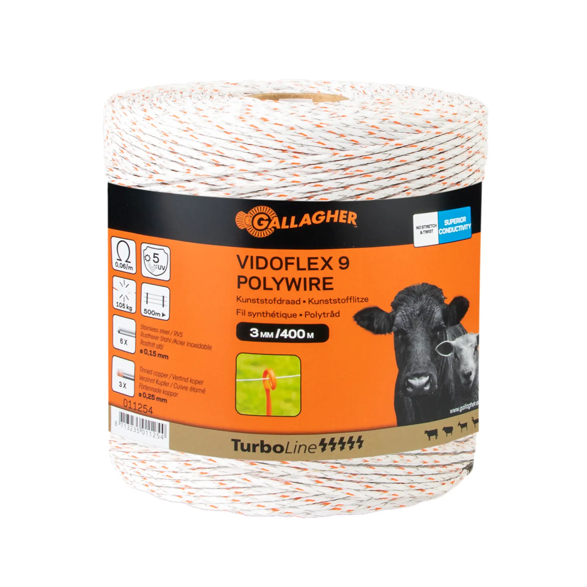 Vidoflex 9 TurboLine Plus (weiß, 400 Meter)